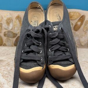 Keen Charcoal Canvas Shoes with Tan Soles